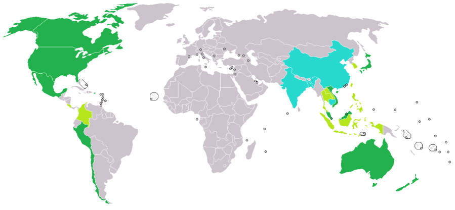 Potential TPP partner nations