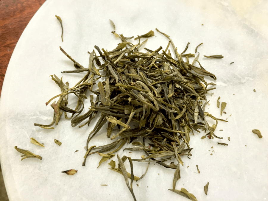 Huo Shan Huang Ya (Upton): loose leaf by Jocilyn Mors is licensed under a Creative Commons Attribution-ShareAlike 4.0 International License.