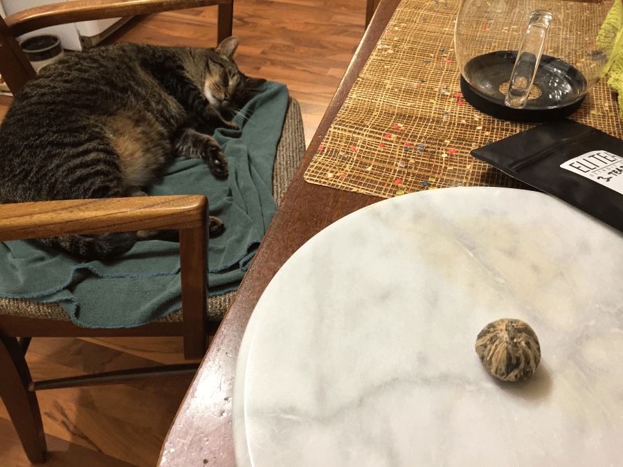 Three Flower Burst Tea (Eli): loose leaf by Jocilyn Mors is licensed under a Creative Commons Attribution-ShareAlike 4.0 International License.