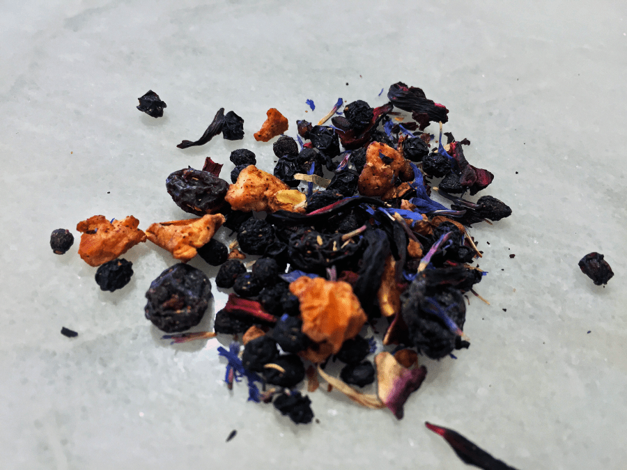 <a rel="license" href="http://creativecommons.org/licenses/by-sa/4.0/"><img alt="Creative Commons License" style="border-width:0" src="https://i.creativecommons.org/l/by-sa/4.0/88x31.png" /></a><br /><span xmlns:dct="http://purl.org/dc/terms/" href="http://purl.org/dc/dcmitype/StillImage" property="dct:title" rel="dct:type">Blueberry Infusion (Elmwood Inn) ~ loose leaf</span> by <a xmlns:cc="http://creativecommons.org/ns#" href="http://parting.gifts" property="cc:attributionName" rel="cc:attributionURL">Jocilyn Mors</a> is licensed under a <a rel="license" href="http://creativecommons.org/licenses/by-sa/4.0/">Creative Commons Attribution-ShareAlike 4.0 International License</a>.