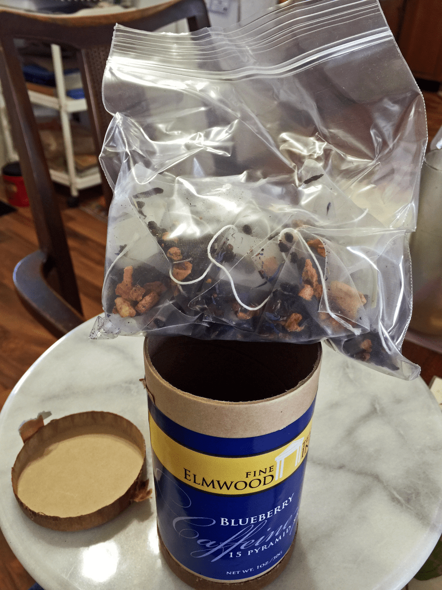 <a rel="license" href="http://creativecommons.org/licenses/by-sa/4.0/"><img alt="Creative Commons License" style="border-width:0" src="https://i.creativecommons.org/l/by-sa/4.0/88x31.png" /></a><br /><span xmlns:dct="http://purl.org/dc/terms/" href="http://purl.org/dc/dcmitype/StillImage" property="dct:title" rel="dct:type">Blueberry Infusion (Elmwood Inn) ~ packaging B</span> by <a xmlns:cc="http://creativecommons.org/ns#" href="http://parting.gifts" property="cc:attributionName" rel="cc:attributionURL">Jocilyn Mors</a> is licensed under a <a rel="license" href="http://creativecommons.org/licenses/by-sa/4.0/">Creative Commons Attribution-ShareAlike 4.0 International License</a>.