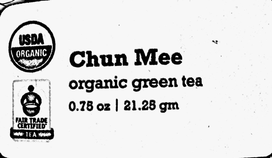 <a rel="license" href="http://creativecommons.org/licenses/by-sa/4.0/"><img alt="Creative Commons License" style="border-width:0" src="https://i.creativecommons.org/l/by-sa/4.0/88x31.png" /></a><br /><span xmlns:dct="http://purl.org/dc/terms/" href="http://purl.org/dc/dcmitype/StillImage" property="dct:title" rel="dct:type">Arbor Teas Incursion January 2016: Chun Mee1</span> by <a xmlns:cc="http://creativecommons.org/ns#" href="http://parting.gifts" property="cc:attributionName" rel="cc:attributionURL">Jocilyn Mors</a> is licensed under a <a rel="license" href="http://creativecommons.org/licenses/by-sa/4.0/">Creative Commons Attribution-ShareAlike 4.0 International License</a>.