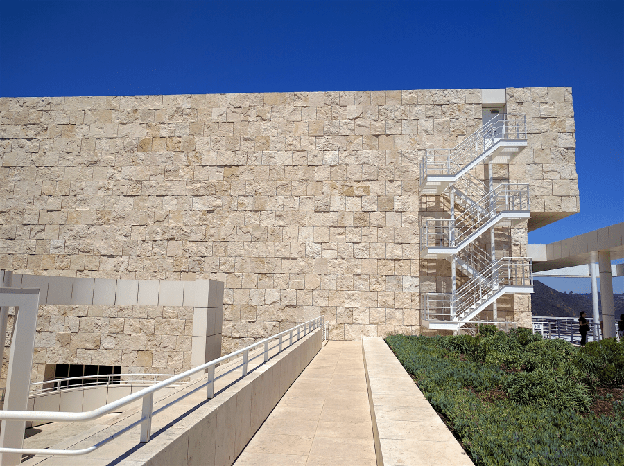 Tea Excursion: Los Angeles ~ Getty: East Pavilion by Jocilyn Mors is licensed under a Creative Commons Attribution-ShareAlike 4.0 International License.