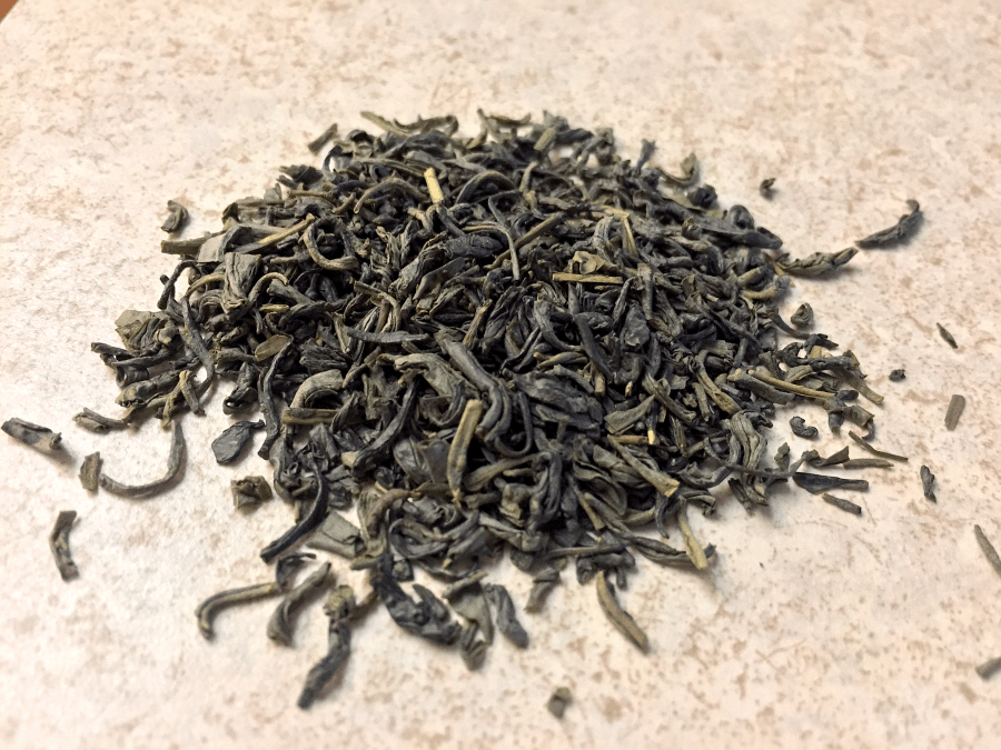 Photograph of Chun Mee (Arbor Teas) ~ loose leaf by Jocilyn Mors is licensed under a Creative Commons Attribution-NonCommercial-ShareAlike 4.0 International License.