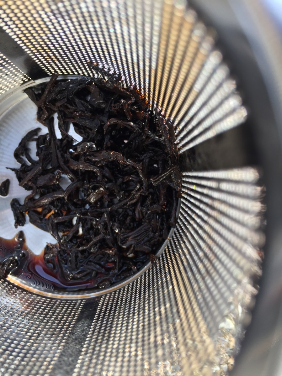 Photograph of China Aged Pu-Erh Celestial Tribute (Upton) ~ spent by Jocilyn Mors is licensed under a Creative Commons Attribution-NonCommercial-ShareAlike 4.0 International License.