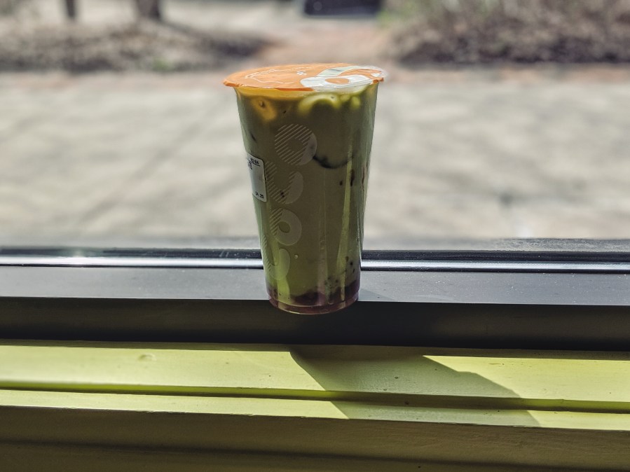 Tea Excursion: CoCo Fresh Tea & Juice ~ Matcha Milk Tea with Red Bean by Jocilyn Mors is licensed under a Creative Commons Attribution-NonCommercial-ShareAlike 4.0 International License.